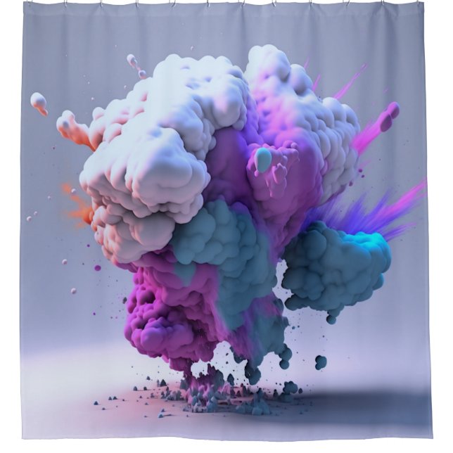 Cortina de ducha colorida (Anverso)