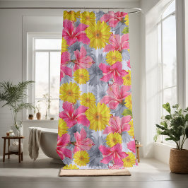 Cortina De Ducha Colorida decoración de estilo loral