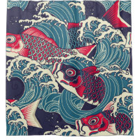 Colorido japonés Koi/carpa pescado en la marea