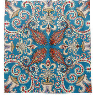 Cortina De Ducha Coloridos motivos de mandala vintage sin inconveni
