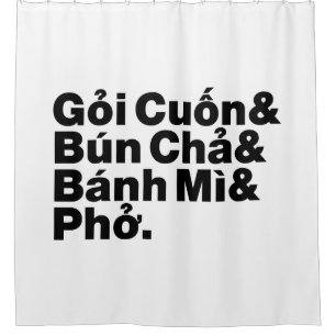 Cortina De Ducha Comida callejera vietnamita