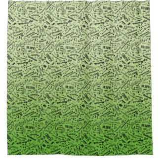 Cortina De Ducha Compositores de música clásica Notación Lime Green