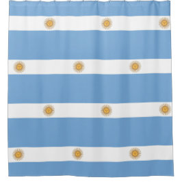 Cortina de ducha con bandera argentina