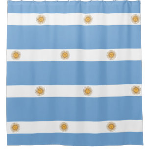 Cortina de ducha con bandera argentina