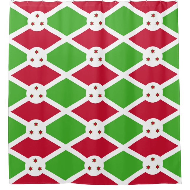 Cortina de ducha con bandera de Burundi (Anverso)