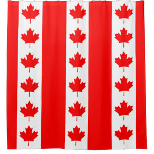 Cortina de ducha con bandera de Canadá