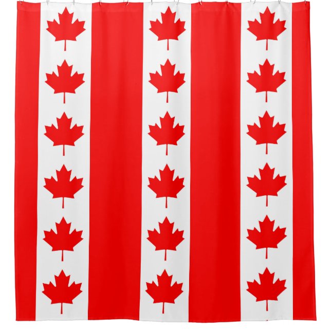 Cortina de ducha con bandera de Canadá (Anverso)