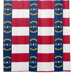 Cortina de ducha con bandera de Carolina del Norte
