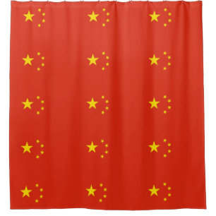 Cortina de ducha con bandera de China