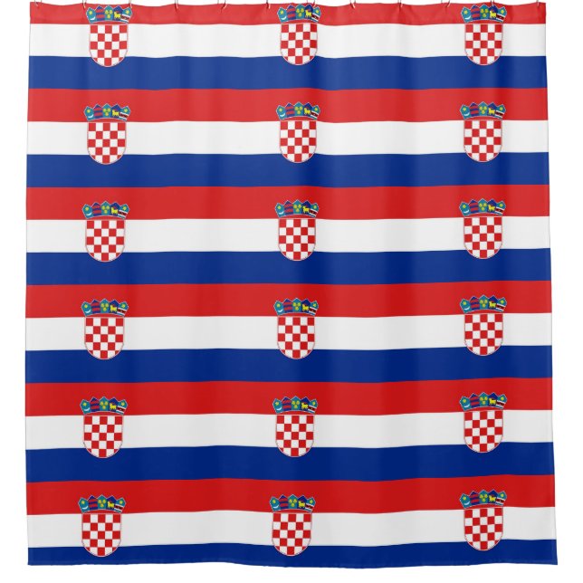 Cortina de ducha con bandera de Croacia (Anverso)