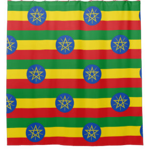 Cortina de ducha con bandera de Etiopía
