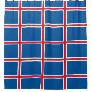 Cortina de ducha con bandera de Islandia