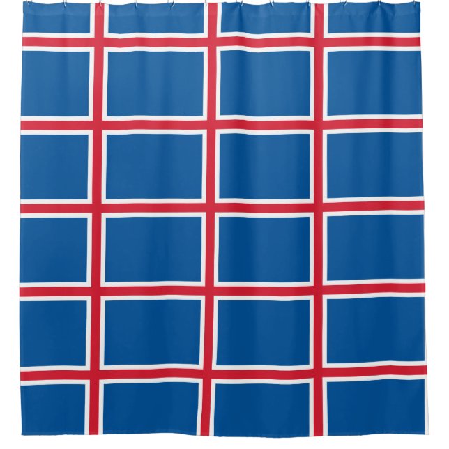 Cortina de ducha con bandera de Islandia (Anverso)