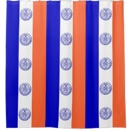 Cortina de ducha con bandera de la ciudad de Nueva