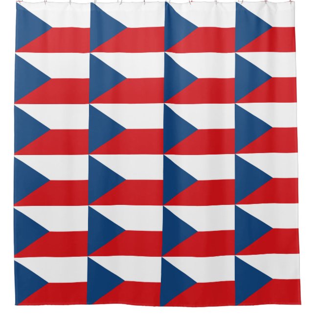 Cortina de ducha con bandera de la República Checa (Anverso)