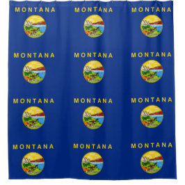 Cortina de ducha con bandera de Montana, Estados U