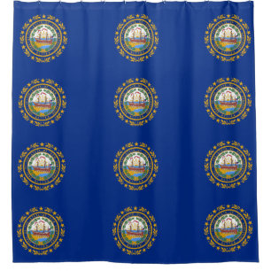 Cortina de ducha con bandera de New Hampshire, Est