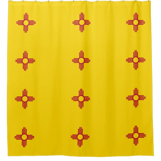 Cortina de ducha con bandera de Nuevo México, Esta (Anverso)