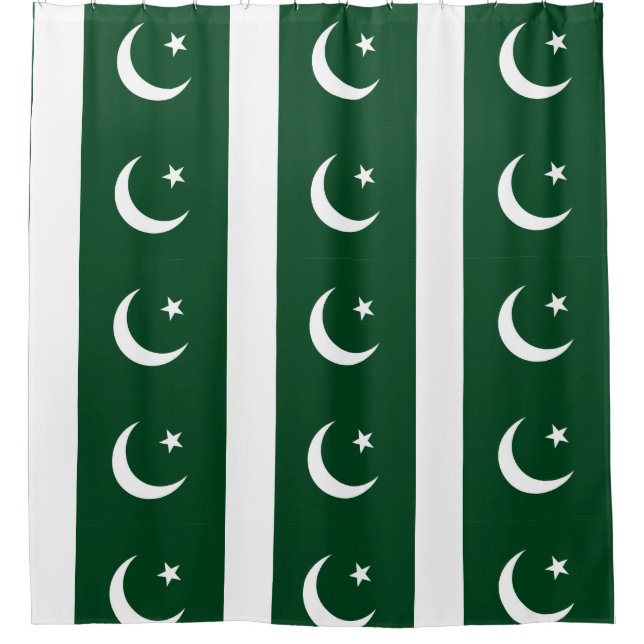 Cortina de ducha con bandera de Pakistán (Anverso)