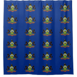 Cortina de ducha con bandera de Pennsylvania, Esta
