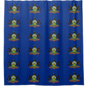 Cortina de ducha con bandera de Pennsylvania, Esta
