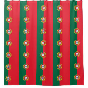 Cortina de ducha con bandera de Portugal