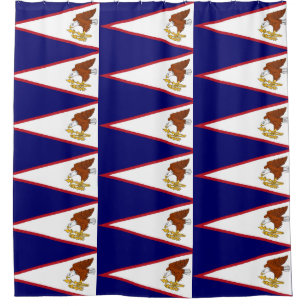 Cortina de ducha con bandera de Samoa Americana