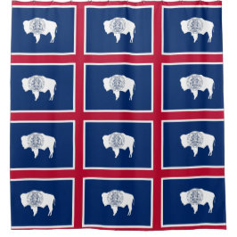 Cortina de ducha con bandera de Wyoming, Estados U