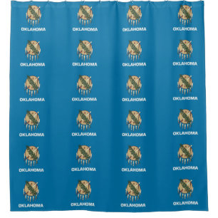 Cortina de ducha con bandera del estado de Oklahom