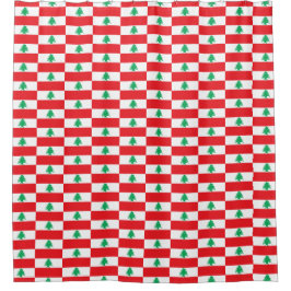 Cortina de ducha con bandera del Líbano