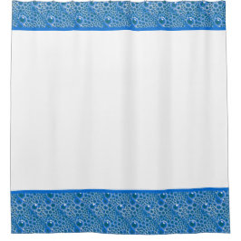 Cortina de ducha con burbujas azules