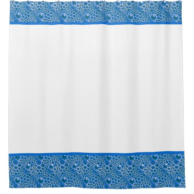 Cortina de ducha con burbujas azules (Anverso)