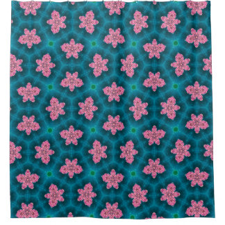 Cortina de ducha con estampado floral rosa atrevid