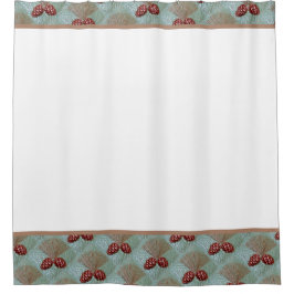 Cortina de ducha con huella de pinecone