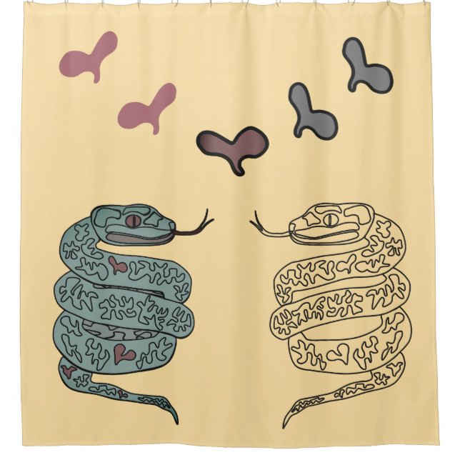 Cortina de ducha con huella de serpiente (Anverso)