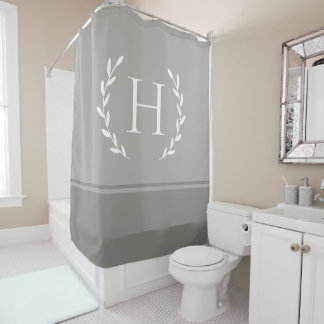 Cortina de ducha con monograma - Baño elegante ini