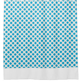 Cortina de ducha con patrón azul y blanco Chic Spo