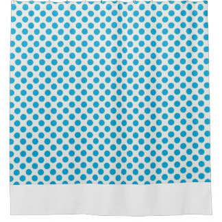 Cortina de ducha con patrón azul y blanco Chic Spo