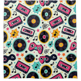 Cortina de ducha con temática pop