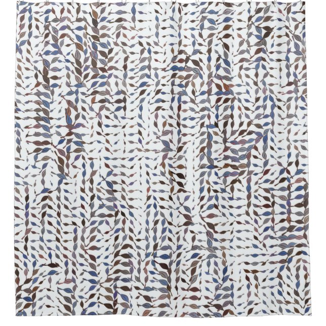 Cortina De Ducha Conceptual background leaves drawing pattern. Styl (Anverso)