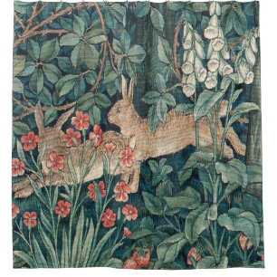 Cortina De Ducha Conejo En El Bosque - William Morris