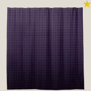 Cortina De Ducha Conjunto de baño morado oscuro con patrón de cuadr