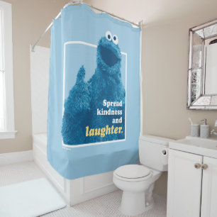 Cortina De Ducha Cookie Monster Amabilidad y risa extendidas