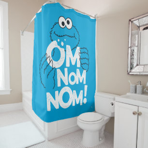 Cortina De Ducha Cookie Monster Om Nom!