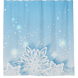 Cortina De Ducha copos de nieve tridimensionales