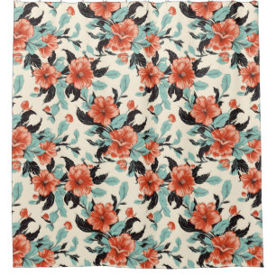 Cortina De Ducha Coral Garden