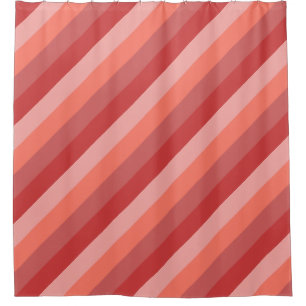 Cortina De Ducha Coral Pink Stripes