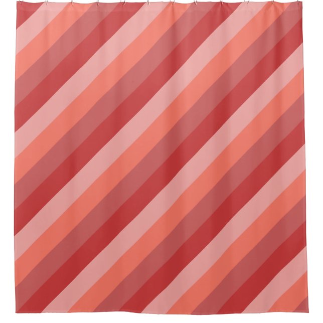 Cortina De Ducha Coral Pink Stripes (Anverso)