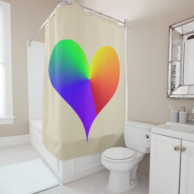 Cortina De Ducha Corazón arcoiris (In situ)