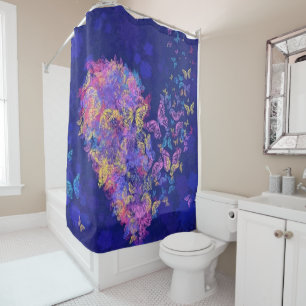 Cortina De Ducha Corazón de mariposa - Amor